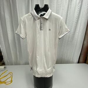 Marc Asher Polo Shirt Men's Medium White Stretch Short Sleeve Cotton Golf